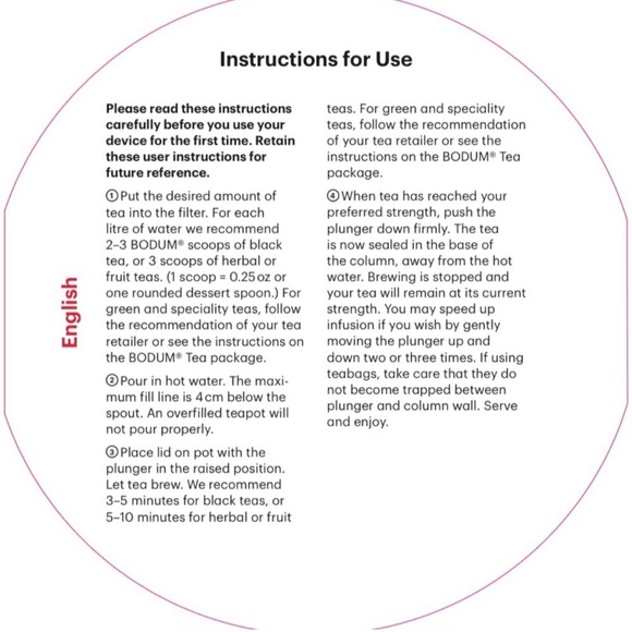 Bodum ASSAM Tea Press Infuser 34 oz Teapot - Picture 5 of 6